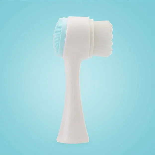 silica gel facial brush double sided facial cleanser blackhead removin
