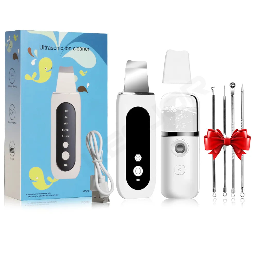 Ultrasonic Skin Scrubber Peeling Blackhead Remover Deep Face Cleaning
