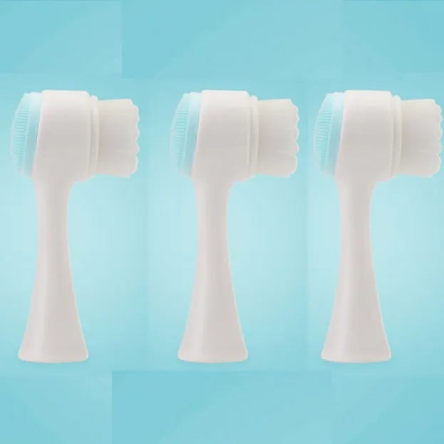 silica gel facial brush double sided facial cleanser blackhead removin