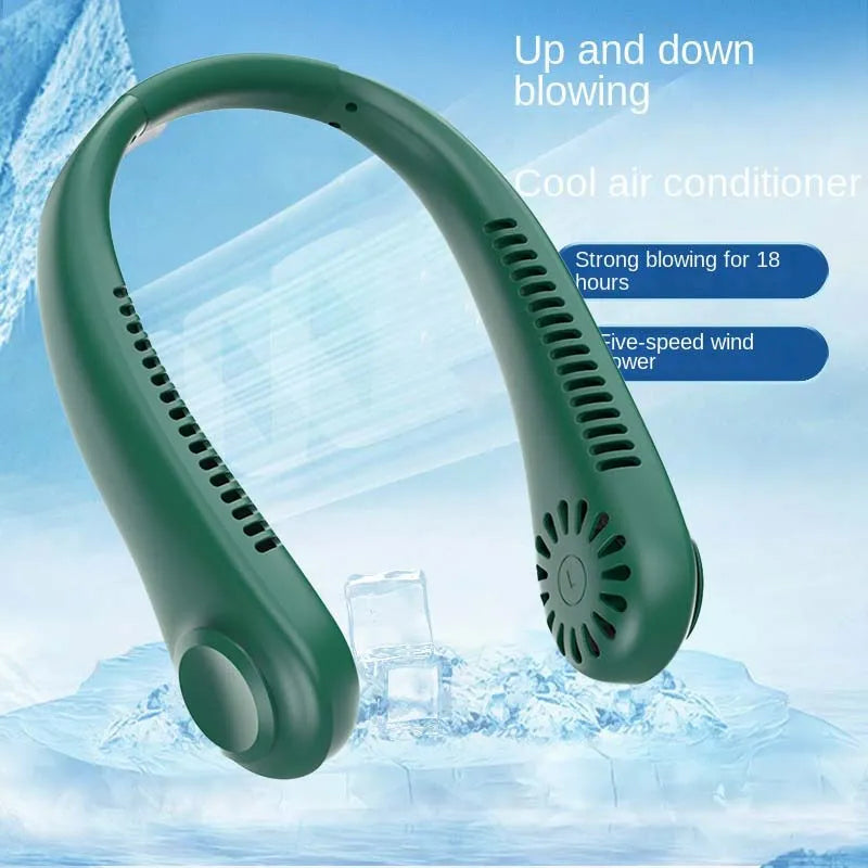 neck hung fan USB charging small fan