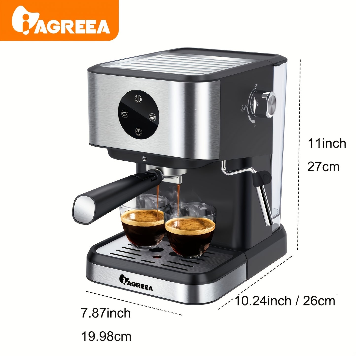 Italian Espresso Machine, 20Bar, 1.5L/50oz