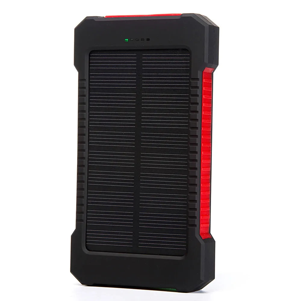 "Solar Power Bank - 10000mAh External Battery with Fast Charging and Waterproof Design"