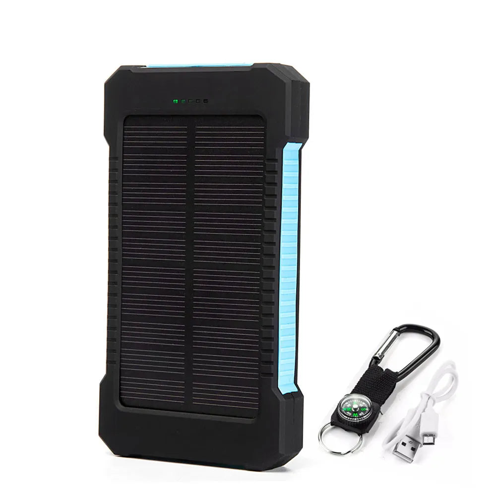 "Solar Power Bank - 10000mAh External Battery with Fast Charging and Waterproof Design"image_4