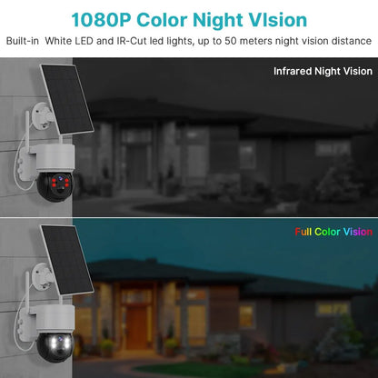1080P HD WIFI Solar Camera Human Detection Security Video