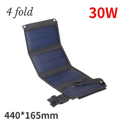 "Foldable Solar Cells Charger - Portable and Waterproof Solar Panels for Phone Charging"image_0