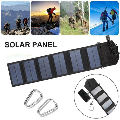 "Foldable Solar Cells Charger - Portable and Waterproof Solar Panels for Phone Charging"
