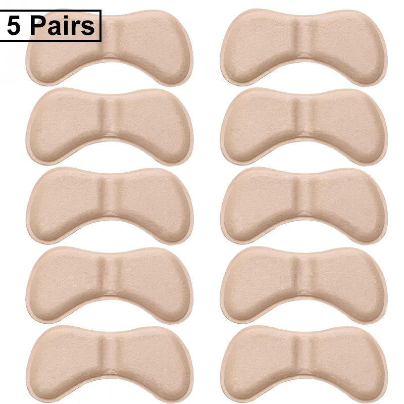 5 Pairs Heel Insoles Patch Pain Relief Anti-wear Cushion Pads Feet