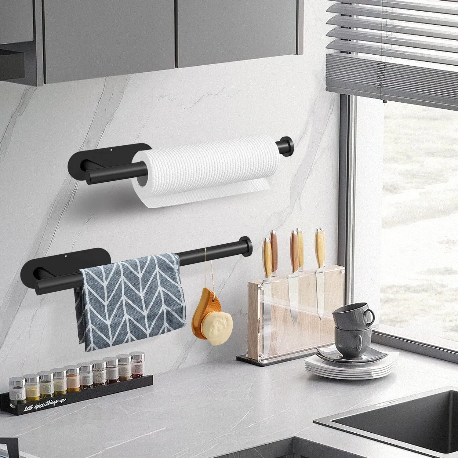 Punch-free Paper Towel Holder Stainless Steel Kitchen
