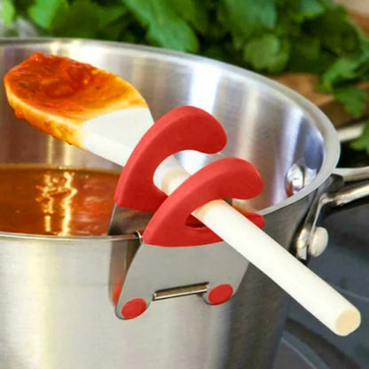 Stainless Steel Pot Side Clips Anti-scalding Spoon Holder