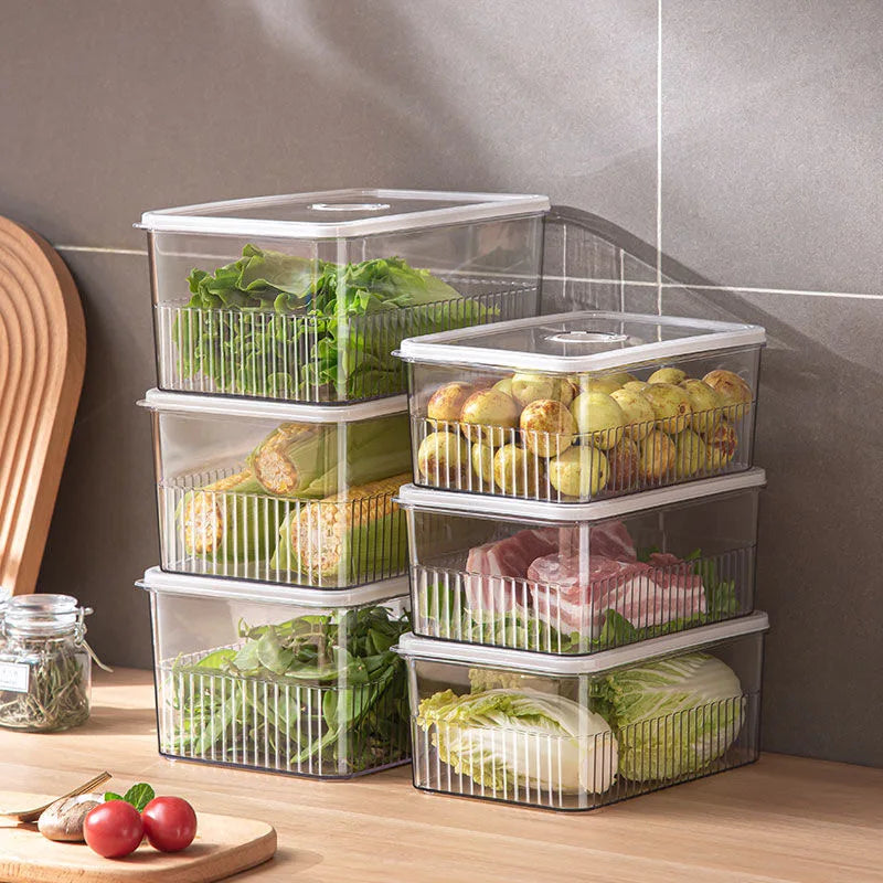 Refrigerator Storage Box Timing Fresh Fridge Organizer