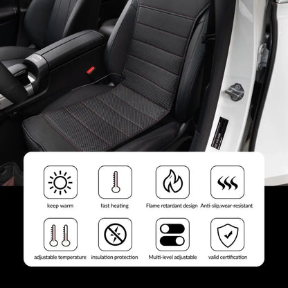 Car Leather Heated Front Seat Cover