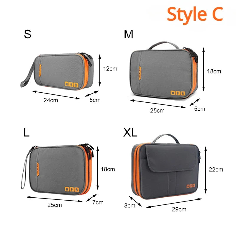 Large Capacity Travel USB Gadget Cable Bag