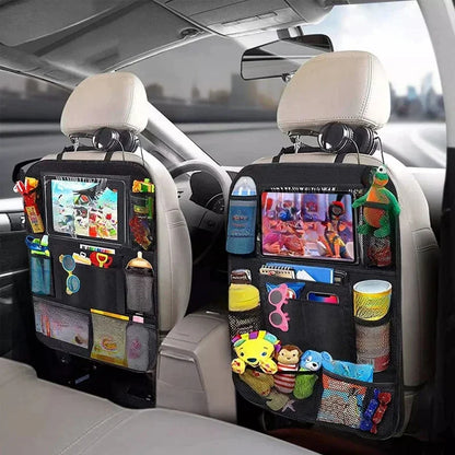 Car Back Seat Organizer with Touch Screen Tablet Holder