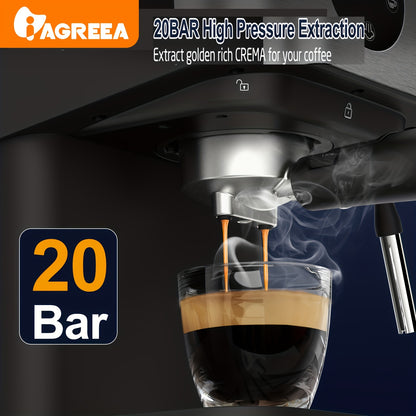 Italian Espresso Machine, 20Bar, 1.5L/50oz