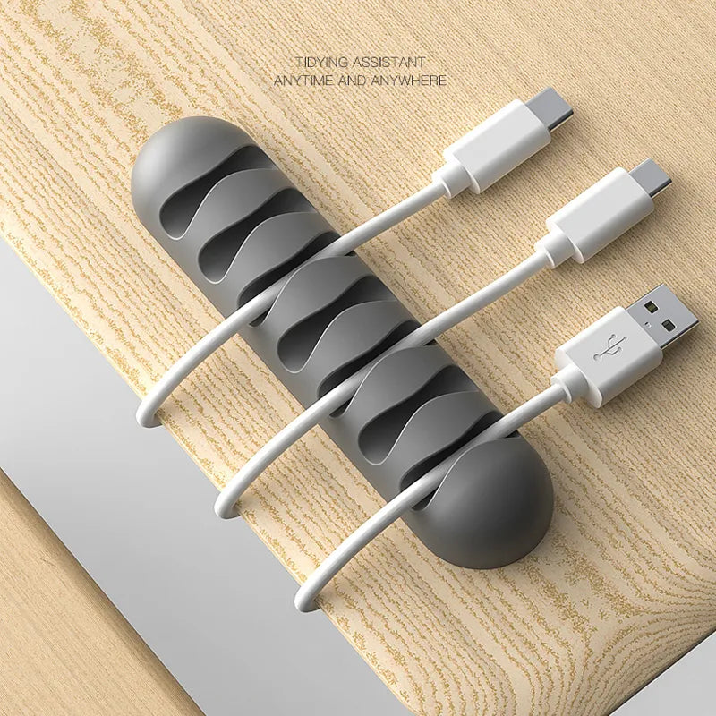 Smart Cable Holder Silicone Flexible Cable Winder Wire Organizer