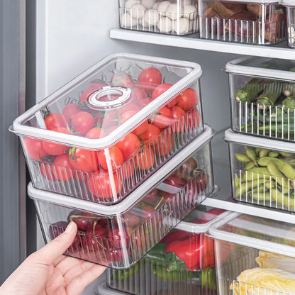 Refrigerator Storage Box Timing Fresh Fridge Organizer